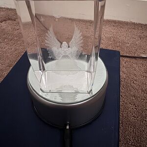 Crystal Angel Figurine with LED Base